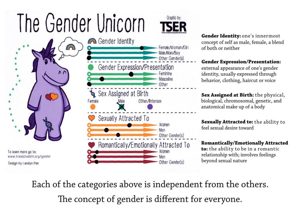 gender unicorn gender sexual and relationship diversity